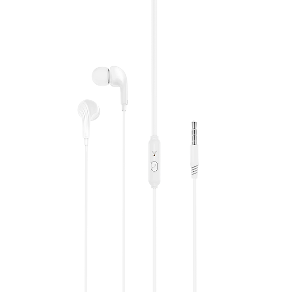 Káblové slúchadlá XO EP86 jack 3,5mm biele