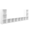 vidaXL TV skrinky 4 ks biele 107x35x37 cm drevotrieska