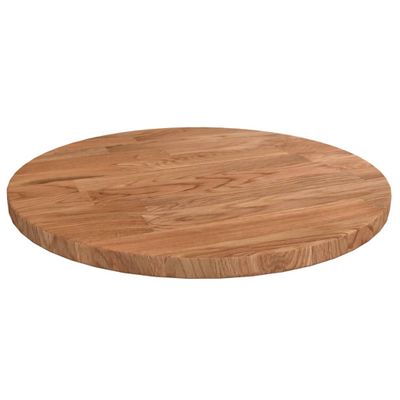 vidaXL Okrúhla stolová doska bledohnedá Ø30x1,5cm ošetrený masívny dub
