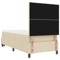 vidaXL Posteľ s pružinovým rámom Krémová 90 x 190 cm látka