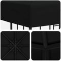 vidaXL Altánok 3 x 3 m Čierna Polyester a oceľ 190 gsm