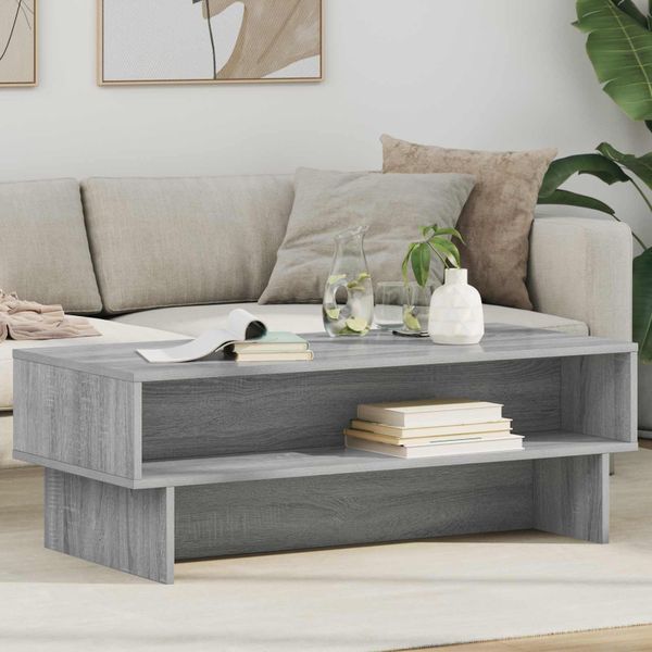 vidaXL Konferenčný stolík Sivý Sonoma 100 x 46 x 35 cm