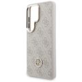Obal Guess 4G Big Rhinestone Triangle Strap MagSafe pre Samsung Galaxy S26 Ultra ružová