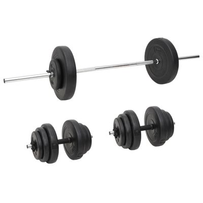 vidaXL Obojručná a jednoručná činka so závažiami 60 kg