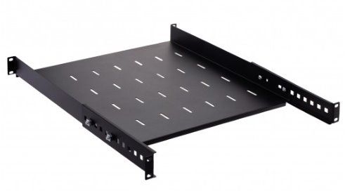 Polica do racku NEKU 1U 19" 450mm, nastaviteľná, čierna Police do racku NEKU 1U 19" 450mm, nastaviteľná, čierna