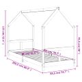 vidaXL Rám detskej postele biely 80x200 cm masívna borovica
