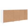 vidaXL Komoda s LED svetlami biela 181,5x37x67 cm