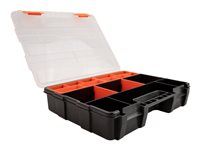 Box na nářadí - 21 oddílů - plast - černá, oranžová