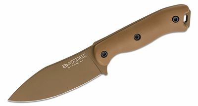 KA-BAR KB-BK19 Becker Nessmuk univerzálny nôž 11 cm, piesková hnedá, Zytel, puzdro polymer