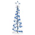 vidaXL LED vianočný stromček s ozdobami 100 LED teplá biela 150 cm