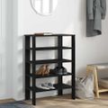 vidaXL Regál na topánky čierna 61x32x87,5 cm spracované drevo