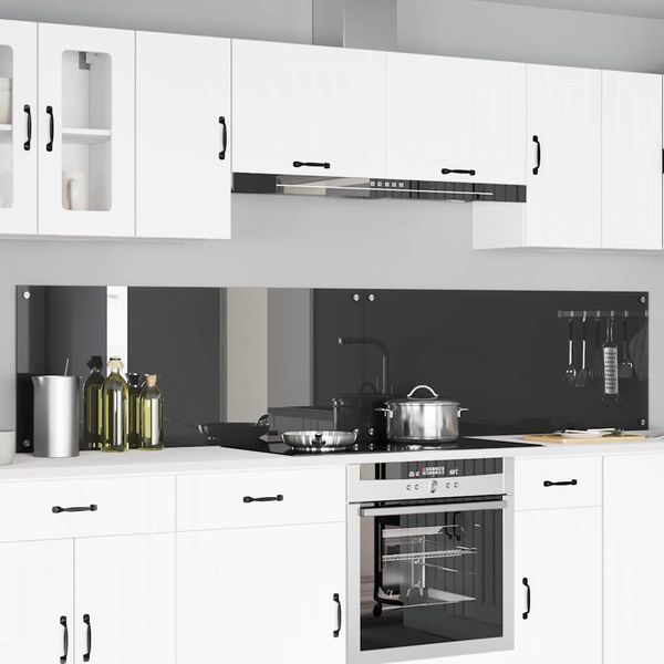 vidaXL Kuchynský obklad 2 pcs Tmavo šedá 120 x 50 cm tvrdené sklo