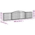 vidaXL Oblúkové gabionové koše 20ks 400x30x80/100cm pozinkované železo