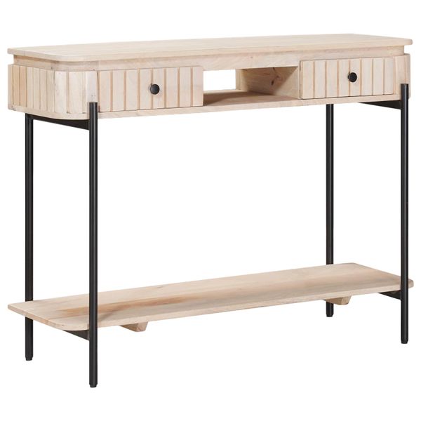 vidaXL Ručne robený konferenčný stolík Biela 100 x 30 x 76 cm