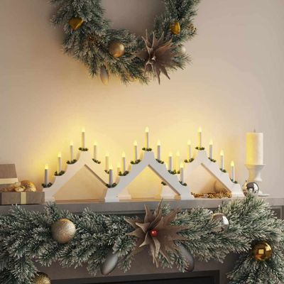vidaXL Vianočný sviečkový most 3 ks 7 LED Teplá biela 39.5 x 5 x 29 cm