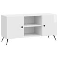 vidaXL TV skrinka 102 x 34,5 x 50 cm Biela s vysokým leskom