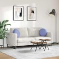 vidaXL Vankúše na sedenie 2 ks Látka Modrá džínovina Ø40 x 13 cm