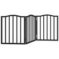 vidaXL Brána pre psa skladacia 3 panely čierna 150 cm topoľové drevo