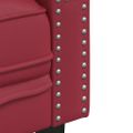 vidaXL Pohovka chesterfield 3-miestna vínovo-červená umelá koža