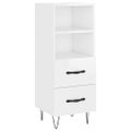 vidaXL Komoda lesklá biela 34,5x34x90 cm spracované drevo