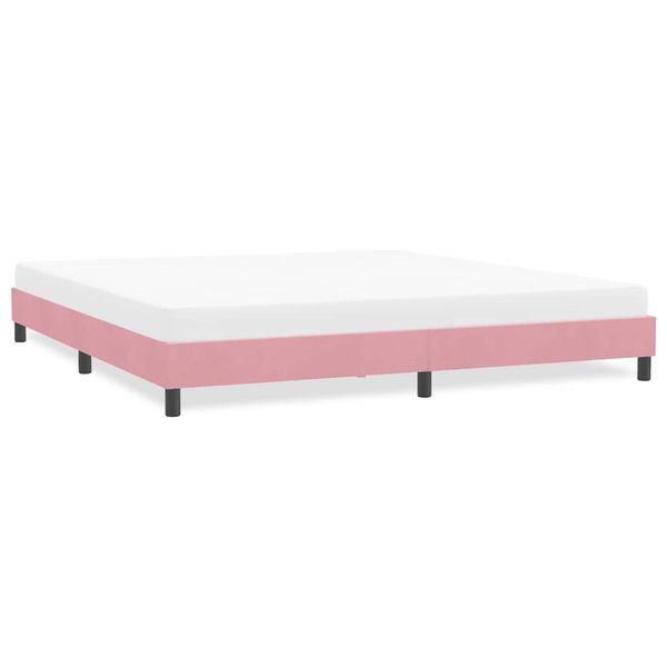 vidaXL Rám postele bez matraca Ružová 180x210 cm Zamat