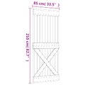 vidaXL Posuvné dvere Prírodná a biela 85 x 210 cm