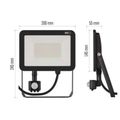 LED reflektor EMOS PROFI ZS2742 s pohybovým senzorom, 50W neutrálna biela