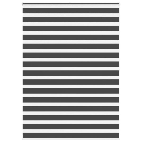 vidaXL Zebra roleta čierna 160x200 cm šírka látky 155,9cm polyester