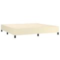 vidaXL Boxspring posteľ s matracom a LED krémová 200x200 cm umelá koža