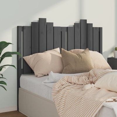 vidaXL Čelo postele sivé 126x4x110 cm masívna borovica