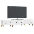 vidaXL TV skrinka Biela s vysokým leskom 147 x 34,5 x 30 cm