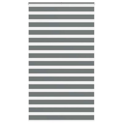 vidaXL Zebra roleta tmavošedá 135x200 cm šírka látky 130,9cm polyester