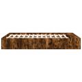 vidaXL Posteľný rám dymový dub 120x190 cm borovicový masív