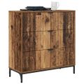 vidaXL Servírovacia skriňa Staré drevo 79,5 x 33 x 82 cm