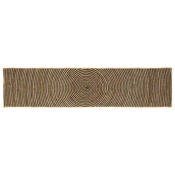 vidaXL Kusové koberce Čierna 60 x 300 cm Juta