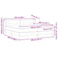 vidaXL Posteľ s pružinovým rámom Sivohnedá 200 x 200 cm látka