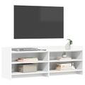 vidaXL TV skrinka 135 x 33 x 47 cm Biela Kompozitné drevo