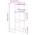 vidaXL Komoda lesklá biela 34,5x32,5x90 cm kompozitné drevo