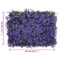 vidaXL Umelý plot z listov 6 ks fialový 40x60 cm