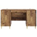 vidaXL Stôl Staré drevo 142,5 x 50 x 75 cm Kompozitné drevo