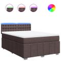vidaXL Boxspring posteľ s matracom tmavohnedá 160x200 cm látka
