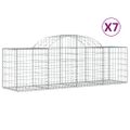 vidaXL Oblúkový gabionový kôš 7 ks 200x50x60/80 cm pozinkované železo