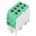 Svorkovnica rozbočovacia HLAK 35 1/2 M2, 125A, 1pól., AL/CU, IP20, zelená, na DIN /2080143