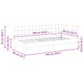 vidaXL Rohový rám postele s čelnou doskou Krémová 90 cm x 190 cm Zamat