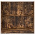 vidaXL Knižnica dymový dub 80x24x76 cm kompozitné drevo