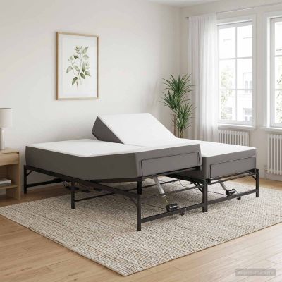 vidaXL Elektrický nastaviteľný rám postele Čierna 90 x 213 cm Oceľ