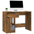 vidaXL Stôl dymový dub 100x50x75 cm spracované drevo