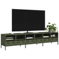 vidaXL TV skrinka olivovozelená 202x39x43,5 cm oceľ valcovaná studena