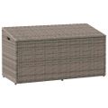 vidaXL Záhradný úložný box sivý 110x50x58 cm polyratan