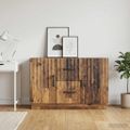 vidaXL Servírovacia skriňa Staré drevo 89 x 34,5 x 57 cm